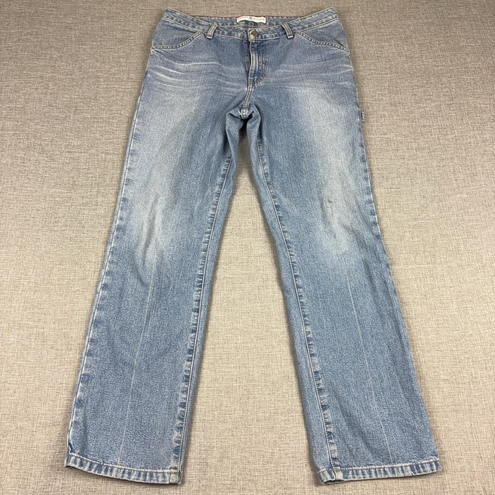 Tommy Hilfiger Jeans Mens 31x31 Blue Light Wash Regular Fit Straight Denim Pants
